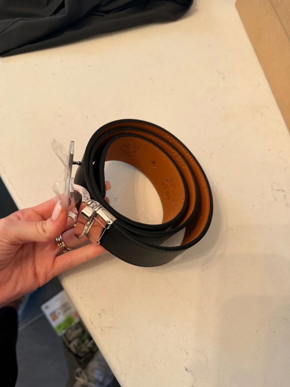 MCM designer belt